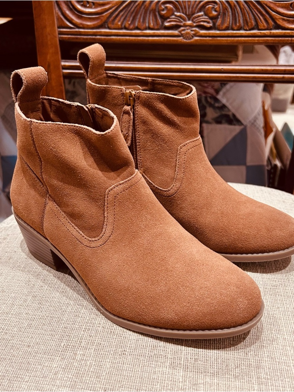 Women's Vionic Suede Ankle Booties